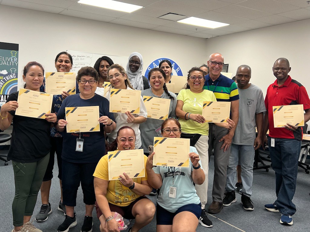 Photo of workplace education program cohort